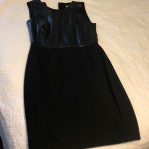 Black dress with leather top half